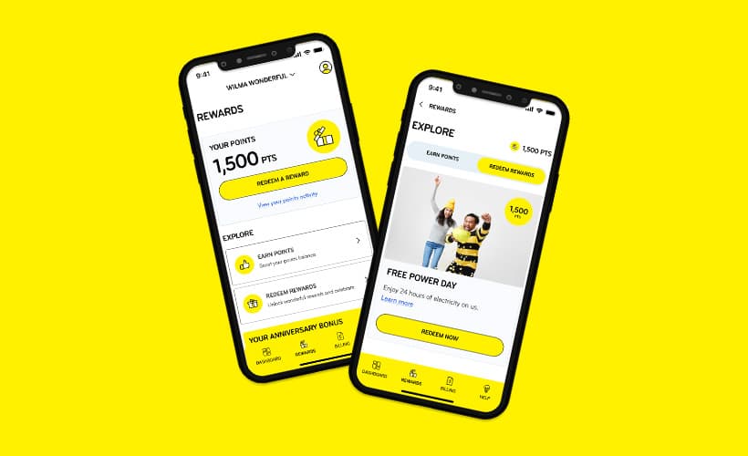 Rewards app screens FPD