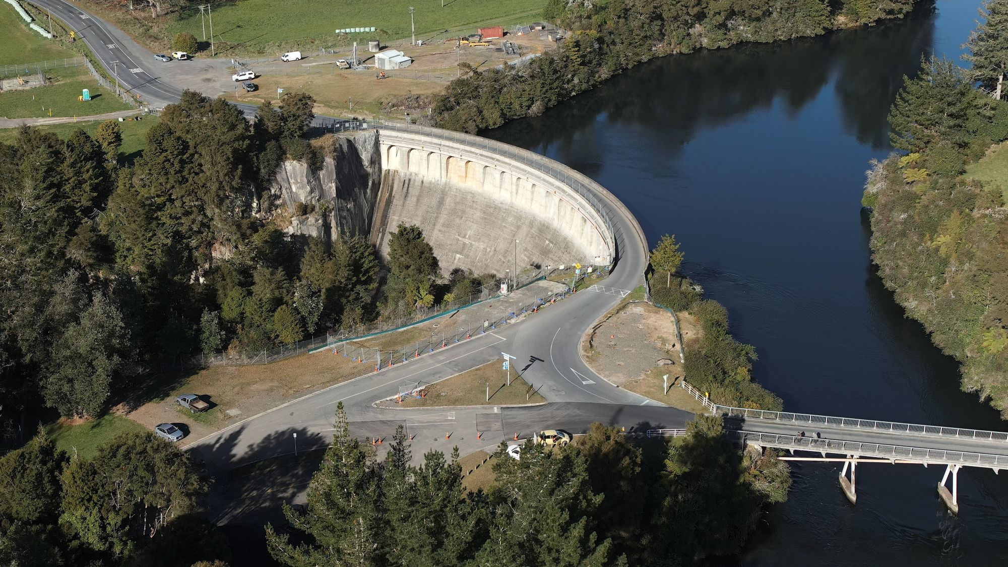 Aerial photo of Arapuni Dam
